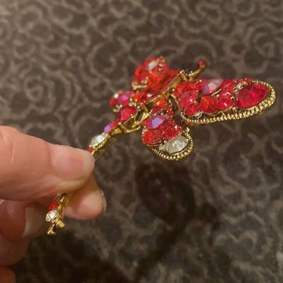 Crystal Vintage Dragonfly Brooch for Women Large - Picture 5 of 6
